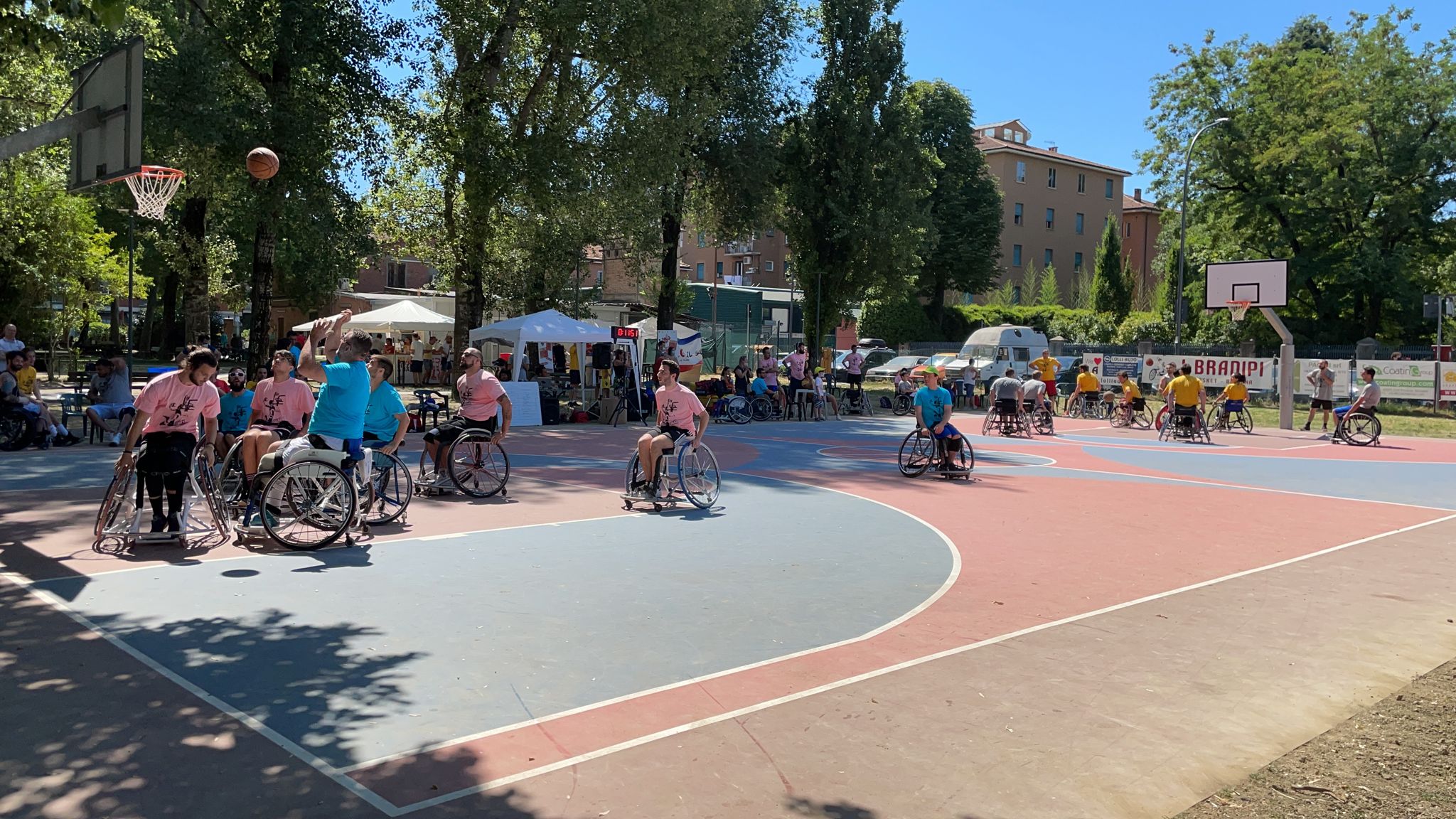 Fondo Comini, basket in carrozina